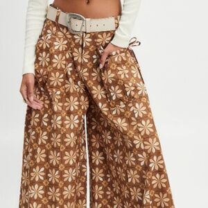Free People Women's Miss You Most Printed Wide-leg Pants